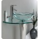 Fresca Netto Modern Glass Bathroom Vanity w/ Wavy Edge Vessel Sink