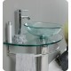 Fresca Attrazione Modern Glass Bathroom Vanity w/ Frosted Edge Mirror