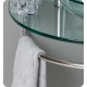 Fresca Attrazione Modern Glass Bathroom Vanity w/ Frosted Edge Mirror