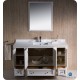 Fresca Oxford 54" Antique White Traditional Bathroom Vanity w/ 2 Side Cabinets