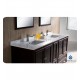 Fresca Oxford 72" Mahogany Traditional Double Sink Bathroom Vanity w/ Side Cabinet