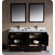 Fresca Oxford 60" Espresso Traditional Double Sink Bathroom Vanity