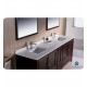 Fresca Oxford 84" Mahogany Traditional Double Sink Bathroom Vanity w/ Side Cabinet