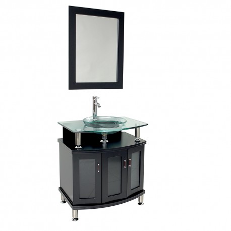 Fresca Contento 30" Espresso Modern Bathroom Vanity w/ Mirror