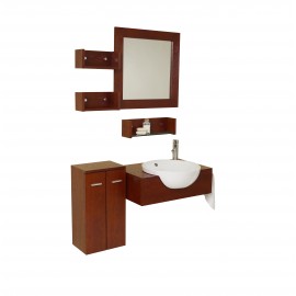 Fresca Stile Modern Bathroom Vanity w/ Mirror & Side Cabinet