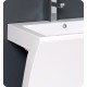 Fresca Quadro White Pedestal Sink w/ Medicine Cabinet - Modern Bathroom Vanity