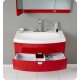 Fresca Energia Red Modern Bathroom Vanity w/ Three Panel Folding Mirror