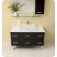 Fresca Distante Espresso Modern Bathroom Vanity w/ Mirror & Side Cabinet