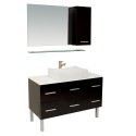 Fresca Distante Espresso Modern Bathroom Vanity w/ Mirror & Side Cabinet