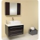 Fresca Modello Espresso Modern Bathroom Vanity w/ Marble Countertop