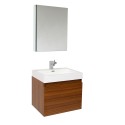 Fresca Nano Teak Modern Bathroom Vanity w/ Medicine Cabinet