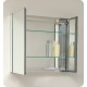 Fresca Medio White Modern Bathroom Vanity w/ Medicine Cabinet