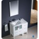 Fresca Torino 36" White Modern Bathroom Vanity w/ Side Cabinet & Integrated Sink