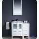 Fresca Torino 36" White Modern Bathroom Vanity w/ Side Cabinet & Integrated Sink