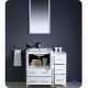 Fresca Torino 36" White Modern Bathroom Vanity w/ Side Cabinet & Integrated Sink