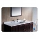 Fresca Oxford 54" Mahogany Traditional Bathroom Vanity w/ 2 Side Cabinets