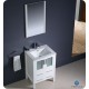 Fresca Torino 24" White Modern Bathroom Vanity w/ Integrated Sink