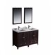 Fresca Oxford 48" Mahogany Traditional Double Sink Bathroom Vanity