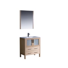 Fresca Torino 30" Light Oak Modern Bathroom Vanity w/ Integrated Sink