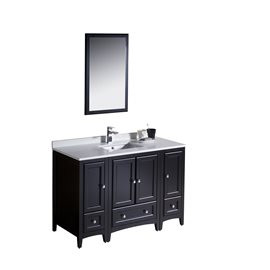 Fresca Oxford 48" Espresso Traditional Bathroom Vanity w/ 2 Side Cabinets