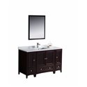 Fresca Oxford 54" Mahogany Traditional Bathroom Vanity w/ 2 Side Cabinets