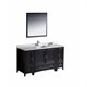 Fresca Oxford 60" Espresso Traditional Bathroom Vanity w/ 2 Side Cabinets