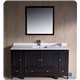 Fresca Oxford 60" Espresso Traditional Bathroom Vanity w/ 2 Side Cabinets