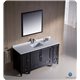 Fresca Oxford 60" Espresso Traditional Bathroom Vanity w/ 2 Side Cabinets