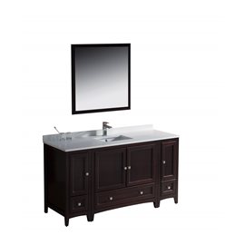 Fresca Oxford 60" Mahogany Traditional Bathroom Vanity w/ 2 Side Cabinets