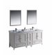 Fresca Oxford 72" Antique White Traditional Double Sink Bathroom Vanity w/ Side Cabinet