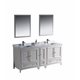 Fresca Oxford 72" Antique White Traditional Double Sink Bathroom Vanity w/ Side Cabinet