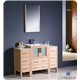 Fresca Torino 48" Light Oak Modern Bathroom Vanity w/ 2 Side Cabinets & Integrated Sink