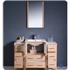 Fresca Torino 48" Light Oak Modern Bathroom Vanity w/ 2 Side Cabinets & Integrated Sink