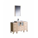 Fresca Torino 48" Light Oak Modern Bathroom Vanity w/ 2 Side Cabinets & Integrated Sink