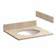 25 INCH WHEAT BEIGE GRANITE VANITY TOP WITH PRE-ATTACHED VITREOUS CHINA SINK