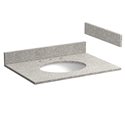 31 INCH METEORITE GRAY GRANITE VANITY TOP WITH PRE-ATTACHED VITREOUS CHINA SINK