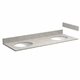 61 INCH METEORITE GRAY GRANITE VANITY TOP WITH TWO PRE-ATTACHED VITREOUS CHINA SINKS