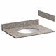 31 INCH BURLYWOOD GRANITE VANITY TOP WITH PRE-ATTACHED VITREOUS CHINA SINK