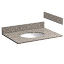 31 INCH BURLYWOOD GRANITE VANITY TOP WITH PRE-ATTACHED VITREOUS CHINA SINK