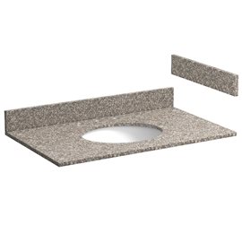 vanity vitreous burlywood granite sink attached inch china pre