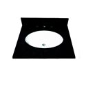 25 INCH ABSOLUTE BLACK GRANITE VANITY TOP WITH PRE-ATTACHED VITREOUS CHINA SINK