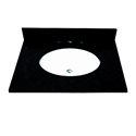 31 INCH ABSOLUTE BLACK GRANITE VANITY TOP WITH PRE-ATTACHED VITREOUS CHINA SINK