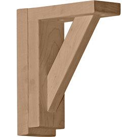 2 1/2"W x 6 1/4"D x 7 1/2"H Traditional Shelf Bracket, Alder