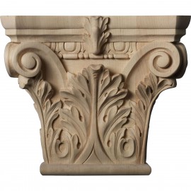 Large Floral Roman Corinthian Capital (Fits Pilasters up to 6 1/4"W x 2"D)