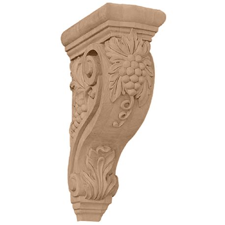 4 1/4"W x 8"D x 13 1/4"H Devon Grapes & Vines Corbel