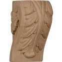 1 3/4"W x 1 1/2"D x 3"H Mini Acanthus Leaf Block Corbel