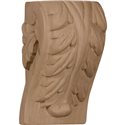 1 3/4"W x 1 1/2"D x 3"H Mini Acanthus Leaf Block Corbel