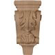 3"W x 1 3/4"D x 6"H Extra Small Acanthus Pilaster Wood Corbel