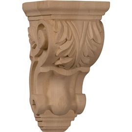 3 1/2"W x 4"D x 7"H Small Traditional Acanthus Corbel
