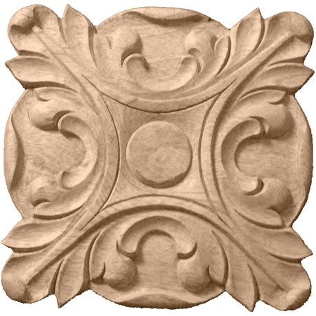 2 3/4"W x 2 3/4"H x 1/2"P Acanthus Rosette